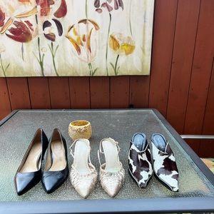 3 pairs of heels size 8